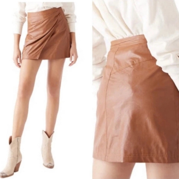 Free People Fale Out Faux Wrap Mini Skirt Size Small. - Picture 1 of 14